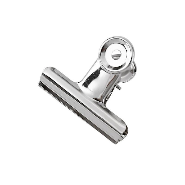 Metallipidikkeet, 50 kpl metallisia saranapidikkeitä, 22 mm paperiliitin, hopeiset bulldog-kansiopidikkeet valokuville, toimistotarvikkeet (hopea)