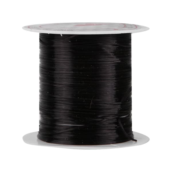 5 ruller krystalltråd perlesnor smykke materiale elastisk tråd for smykker DIY (svart)