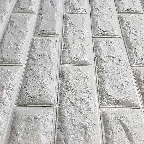 Hvide Marmor Peel and Stick 3D Baggrundsfliser - Luksuriøs 10-pak