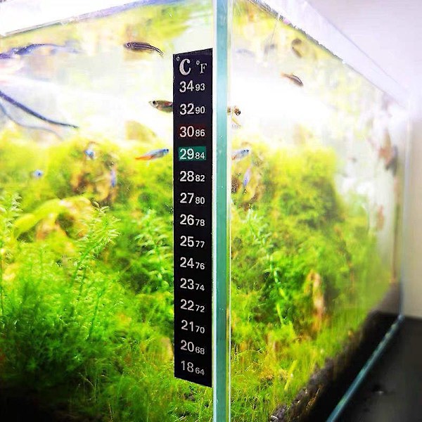 Akvarium Chip Termometer - Nøyaktig Overvåking av Vanntemperatur for Fiskedammer og Reptiler