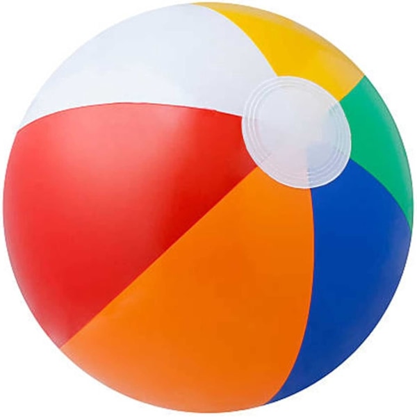 35cm Uppblåsbar Regnbågsstrandboll för Semester, Pool, Fest, Utomhusspel, 1st