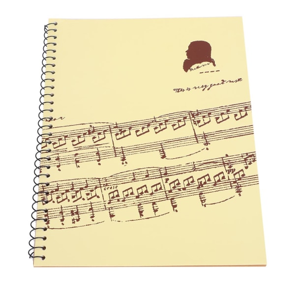 50 sider musikalsk notation Personale notesbog Musikmanuskript skrivepapir (gult partitur)