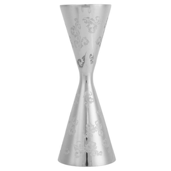 Jigger Rostfritt stål Löv Stripe Double Head Cocktail Bartending Jigger Cup för Bar 60ml 90ml