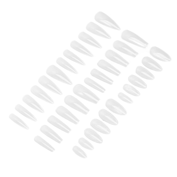 360 st Frostade Nails Tips Kista Mandel Stilettformad Cover Klar Lång Lätt Falsk Nail