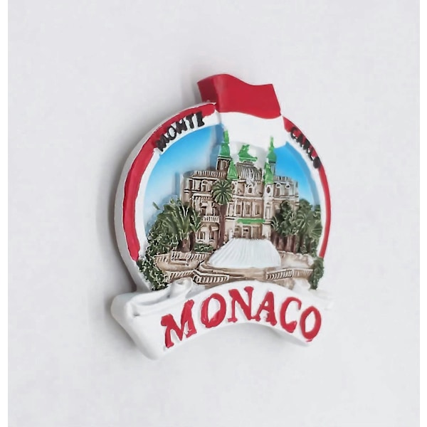 Monte Carlo Monaco Jääkaappimagneetti 3D Matkamuisto, Matkalahja, Kodin Keittiön Sisustus, Magneettitarra, Monaco Jääkaappimagneettikokoelma
