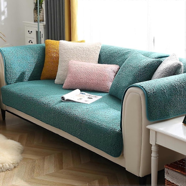 Premium Sammetssofföverdrag, Halkfria Sofföverdrag, Genomarbetade och Utsökta Möbelskydd, Soffkuddöverdrag för Sovrum, Hotell och Kontor 70*180cm)