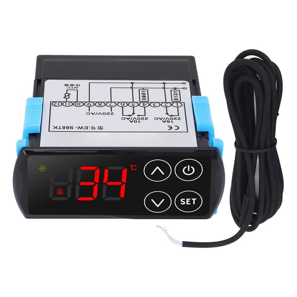 Berøringsskærm Termostat Digital Display Køling Opvarmning PID Temperaturregulator AC220V