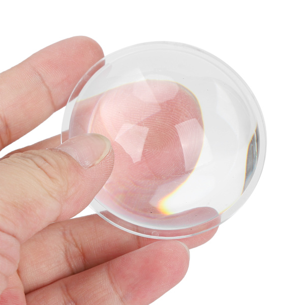 Konveks glaslinse med diameter på 60 mm til LED-optiklinse til solnedgangslampe forstørrelsesglas