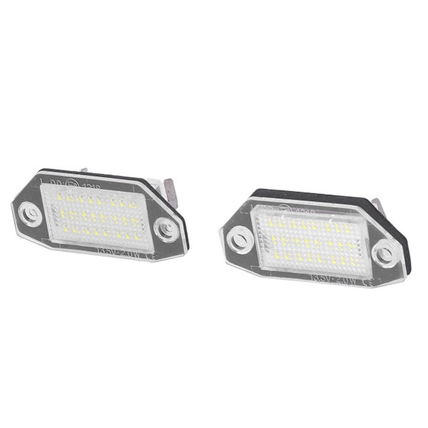 Bil nummerpladelys hvid LED 12‑24V plastik Plug and Play passer til Ford Focus C‑MAX 2003‑2018
