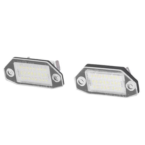 Bil registreringsskylt ljus vit LED 12‑24V plast plug and play passar för Ford Focus C‑MAX 2003‑2018