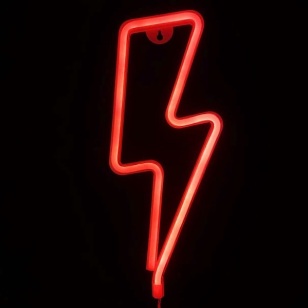 Neon Nattlampa, LED Blixt Skylt Dekorationslampa, Väggdekor för Jul, Födelsedagsfest, Barnrum, Vardagsrum, Bröllopsfestdekoration