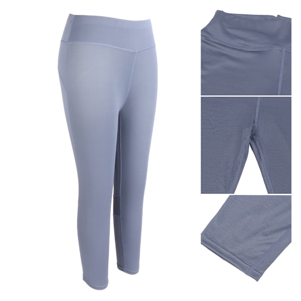 Åndbare Cropped Sport Leggings Butt Lifting Hurtigtørrende Elastiske Dame Stramme Stretch LeggingsM