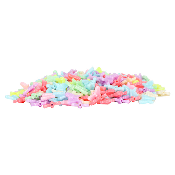 300 stk sommerfuglperler i plast – Tilbehør til smykker, håndverk og hobby for barn
