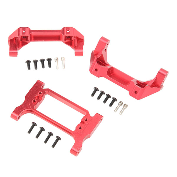 RC främre bakre stötfångare monteringsservo monteringssats aluminiumlegering stötfångare monteringsservo montering för Traxxas 1/10 RC Crawler Car Röd