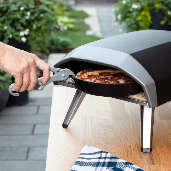 8-tommers kraftig pizzatang i støpt aluminium for grilling, baking og camping