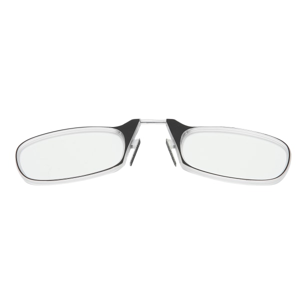 Lesebriller Blå lysblokkerende neseklemme Armløse briller for unisex eldre +200 svart
