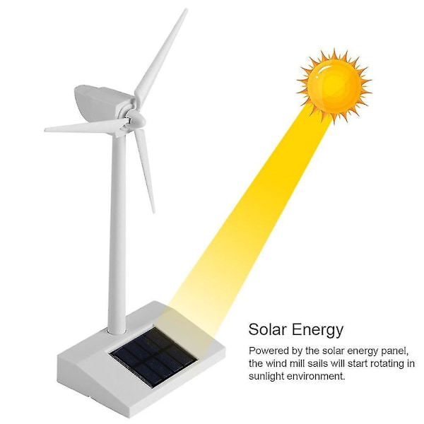 Solvindmölla Mini Solcellsdriven Vädermölla Leksak för Barn - Solenergi Barn Vetenskap Undervisningsverktyg