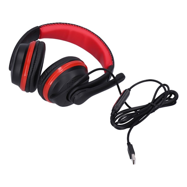 GT-91 Gaming Headset Trådbundet USB Gaming Hörlurar med Mikrofon Mjuka Öronkuddar för PC