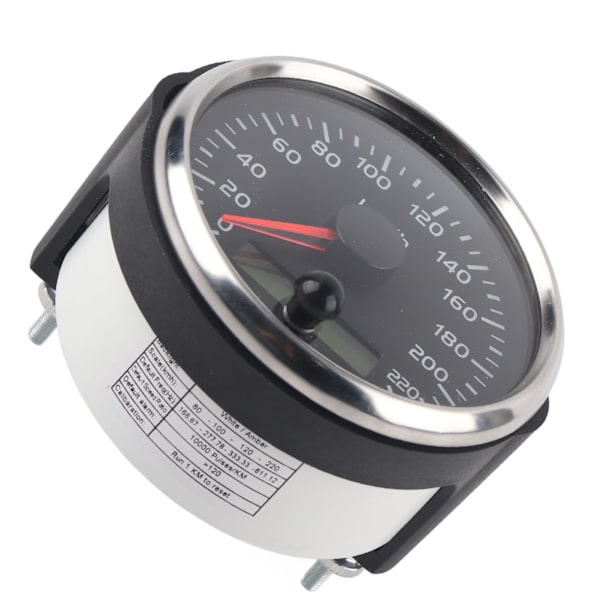 85mm nopeusmittari LCD säädettävä vedenpitävä 220KM/H 12V/24V autolle, kuorma-autolle, veneelle, moottorille
