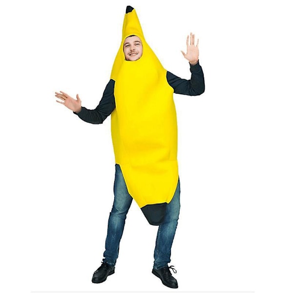 Banan Tropisk Frugt Halloween Kostume til Teenagere og Voksne 165-185cm