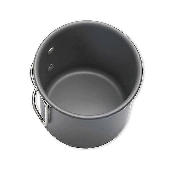 300ML Campingmugg Titankopp Turist Servis Picknickredskap Utomhusköksutrustning Rese Picknick Matlagningsset Kokkärl Svart