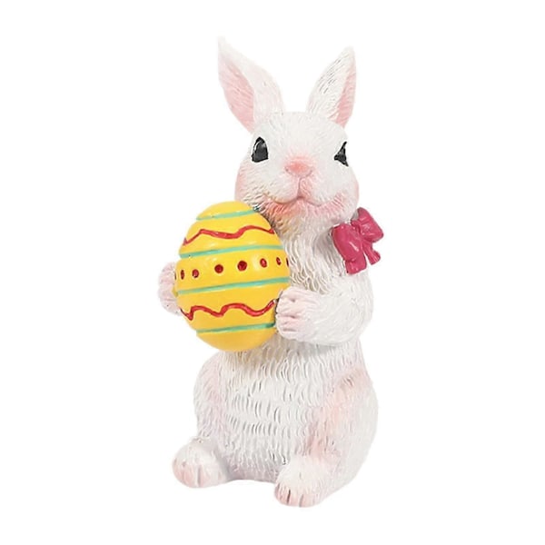 Påskhare Ornament med Morot Ägg Djurfigur för Inomhus Kontor Gräsmatta S med ägg L