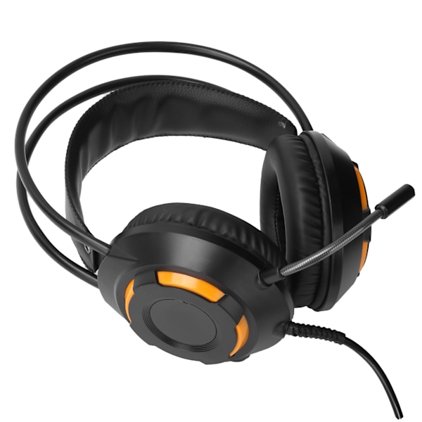 AJAZZ Over-Ear-hovedtelefoner 7.1 Stereo Sound Noise Cancelling Wired Headset med USB-interface Sort