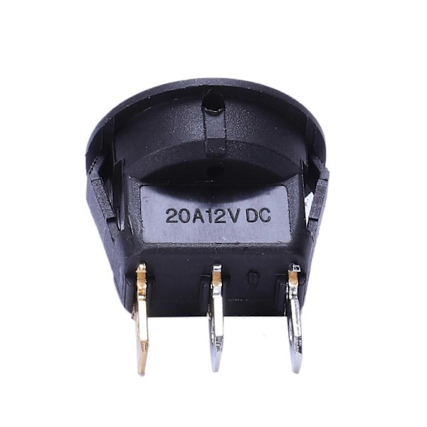 20 st 12V 20A 3-läges Terminal Rocker LED-vippströmbrytare Blå & Röd