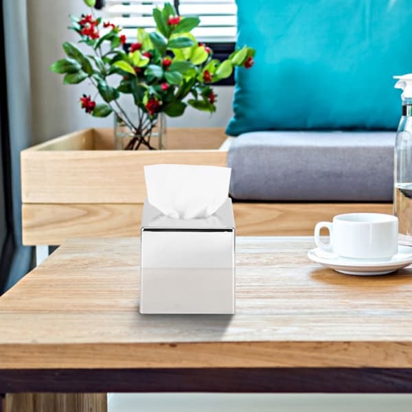 Bord Elektroplettering Toiletpapir Tissue Box Holder til Stue Badeværelse Hotel