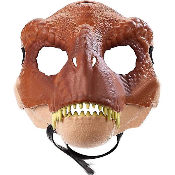 Jurassic World Punainen Dinosauruksen Naamio Liikkuvalla Suulla - Hauska Leikki Lasten 4+ Vuotiaille
