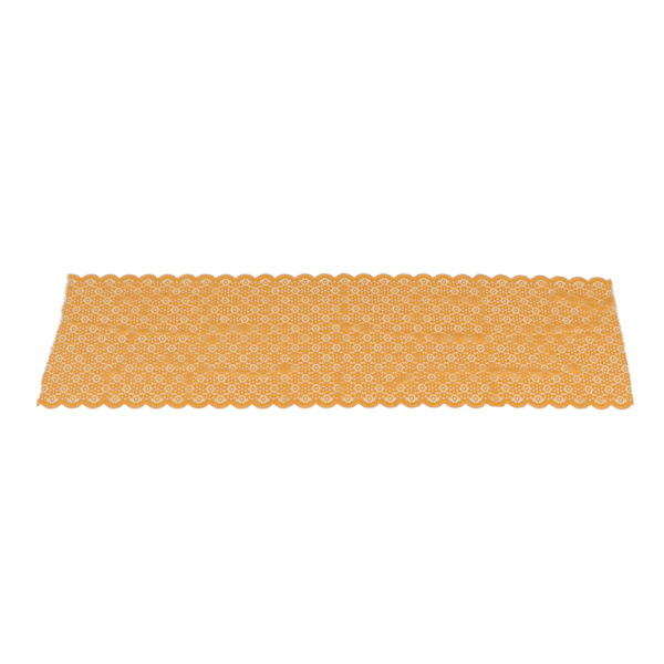 Blonder stof 10 meter 24 cm bred smuk orange blød behagelig stræk blonder trim til DIY håndværk tøj