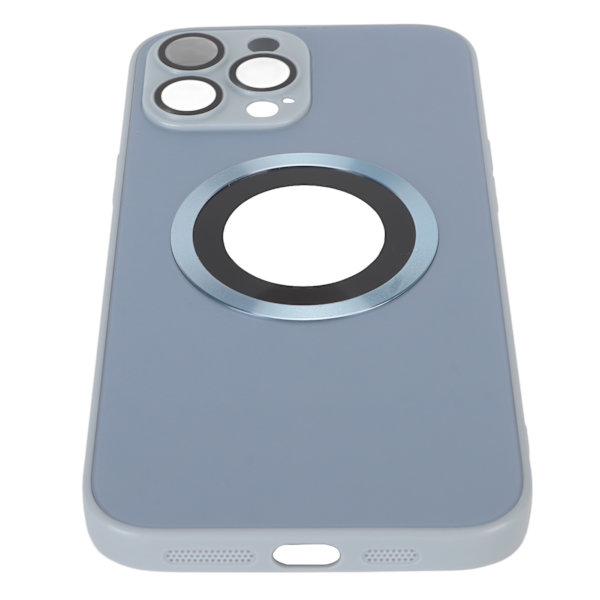 Dammtät repsäkert magnetiskt phone case Frostat glas cover för IPhone14 Pro Max Blå