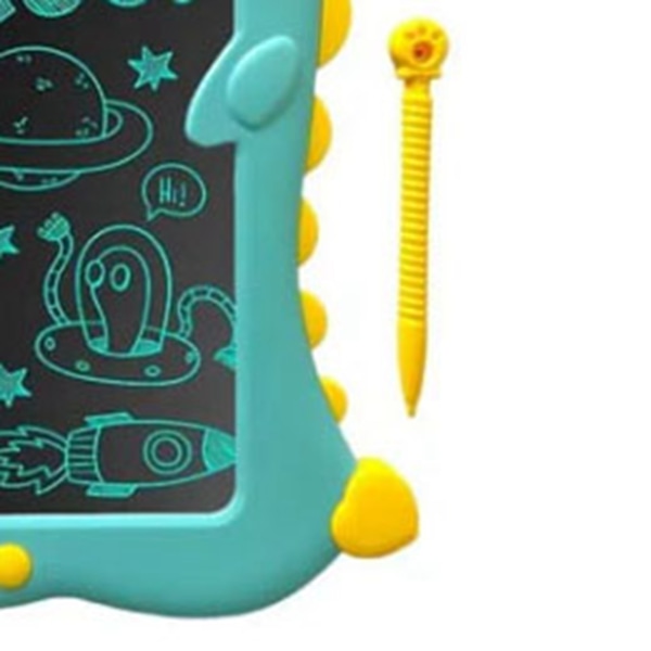 LCD-piirtotaulu, söpö dinosaurusmuoto, pyyhittävä, uudelleenkäytettävä, opetuskäyttöön tarkoitettu värikäs näyttö, piirustus- ja oppimistaulu lapsille