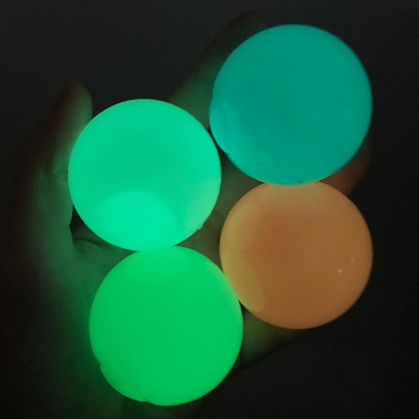 Lofts Sticky Balls Selvlysende Squishy Stressbolde Afstressende Legetøj Angst Tryk Blå