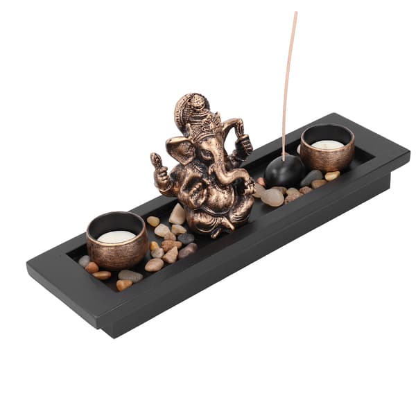 Buddhisme Lysestake Røkelsesholder Elefantsnabelpynt Rikdomsgud Restaurantdekorasjon