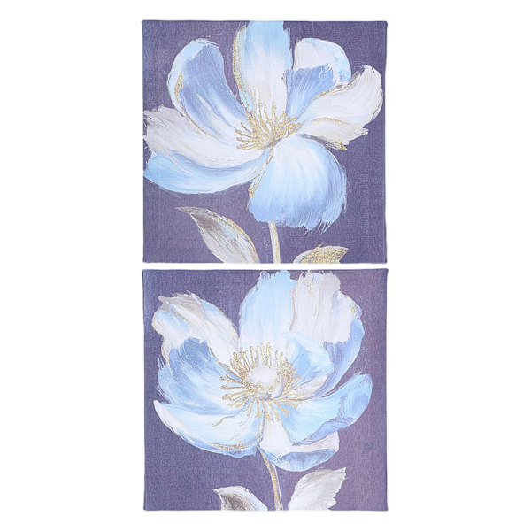 2 stk. Hjemmevegg Blomsterbilder Veggdekorasjon Kunst Hengemalerier med indre ramme for stue soverom