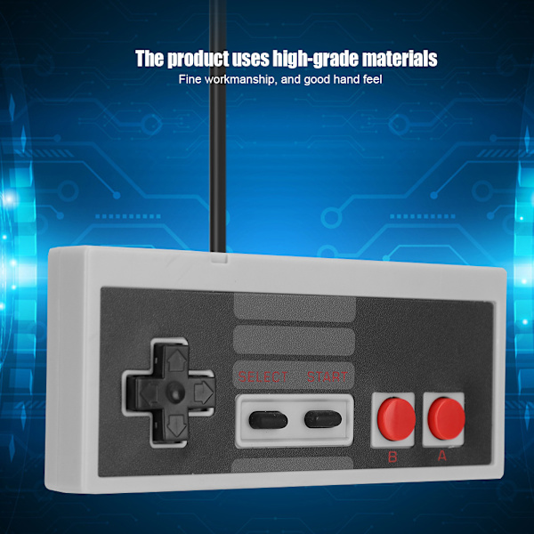 Klassisk trådbunden USB-spelhandkontroll spelkontroll ursprungligen designad för NES Mini-värd (grå)