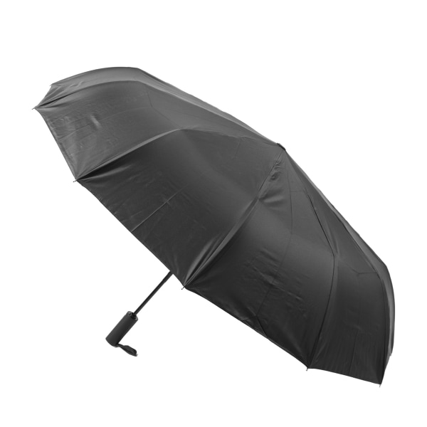 Sol og regn paraply 24 ribber sol blokering UV beskyttelse sammenklappelig automatisk paraply til daglig rejse sort