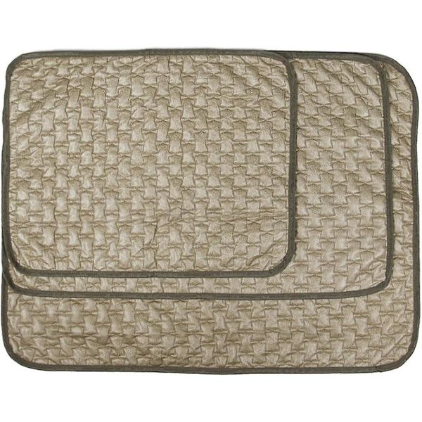 Køletæppe til kæledyr til sommer, isoleret issilkepude med ble til indendørs sæde, Khaki, størrelse S (35 * 45 cm)