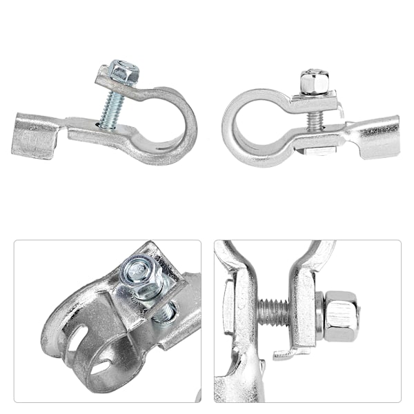 2 stk. Batteri Positive Negative Terminaler Connector Tilbehør Udskiftning
