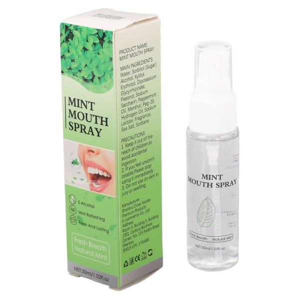 3 stk Oral Breath Spray Breath Freshener Mint Forfriskende Langtidsholdbar Bærbar Spray Oral Health 30ml