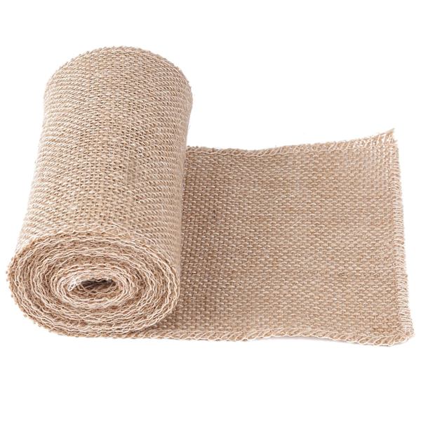 Jute Hessian tyg för att göra julfestprydnader (bredd: 15 cm)