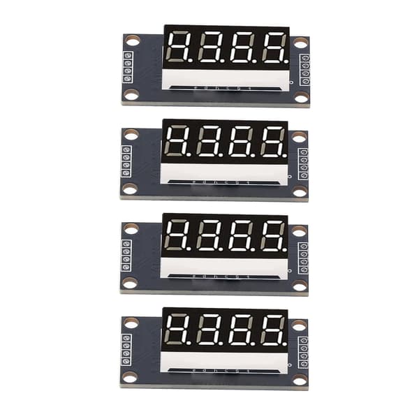 4 uppsättningar digitala rördisplaymoduler LED 4-siffrig 7-segment 0,36 tum TM1637 drivkrets vit MRA110A