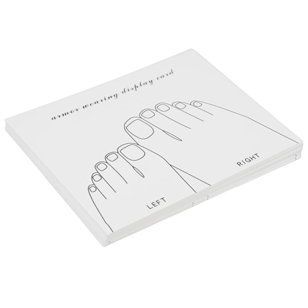 20 st Nail Color Card Display Practice Manicure Tool Foot Model Manicure Display Card för Manicurist