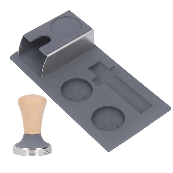 Grå kaffekværn tamper måtte pad silikone kaffekværn hjørne måtte kaffekværn tamper station til kaff tilbehør tamper måtte med 58mm tamper