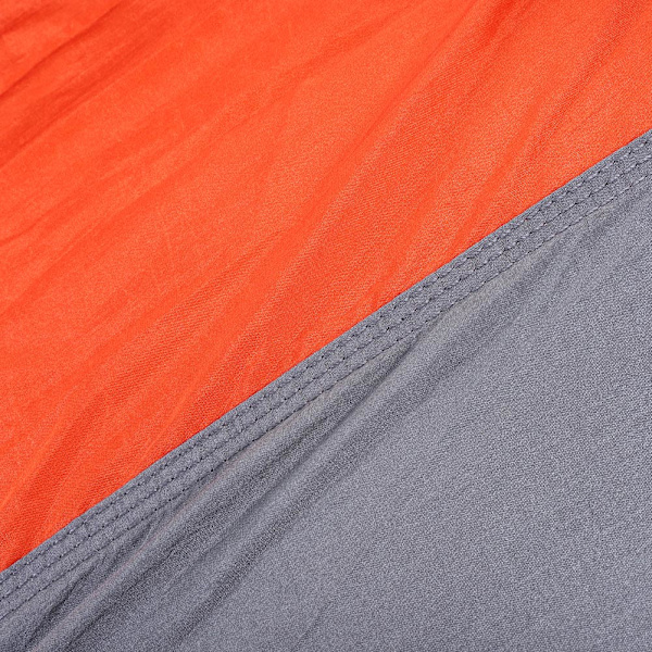 Bredda och förlänga utomhus hängande säng camping rese hängmatta sovsväng (grå + orange)