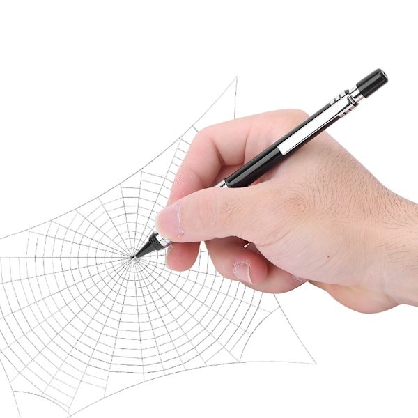 Mekanisk penna 2B Metall Skolbarn Kontorsmaterial Konst Skiss Automatisk Skrivverktyg 0,3 mm