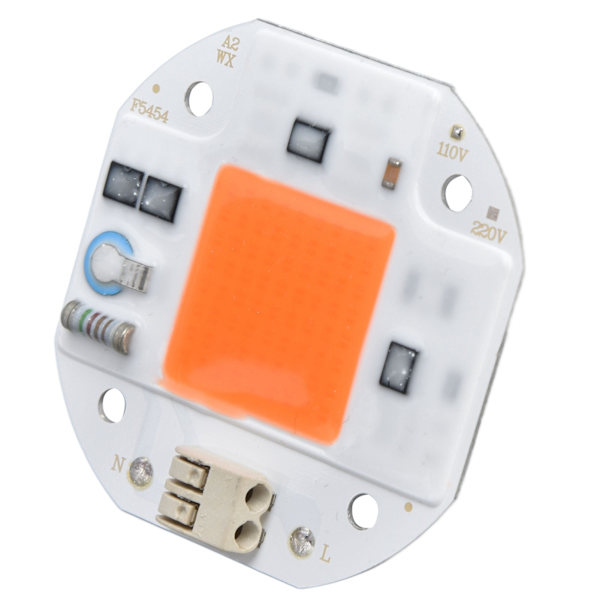 LED COB Chip Grow Light Bead -LED-moduuli 110 V koko spektri 380–800 NM tee-se-itse-kasvien kasvulle 50 W