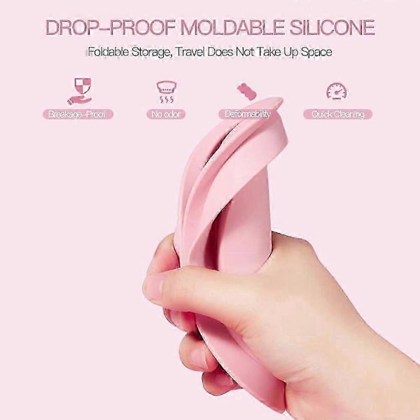 Silikon Sminkborstrengörare, Vikbar Design, Tvättverktyg_SZXM