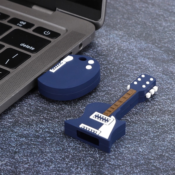 Memory Storage Stick USB Drive Laptop-tilbehør PVC-gitar formet for Vista / OS X / Linux(32G)